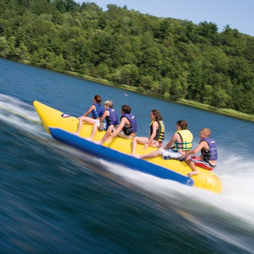 RAVE Sports Waterboggan 6-Rider Towable Yellow