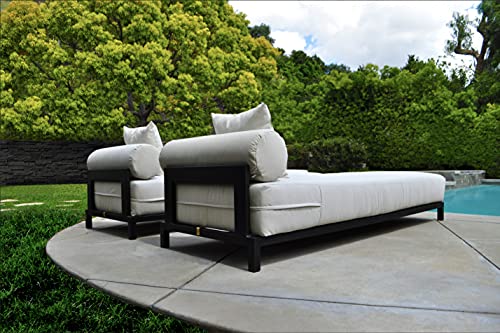 Solis Volantes Outdoor Lounge Chair with Cushions Black Sage