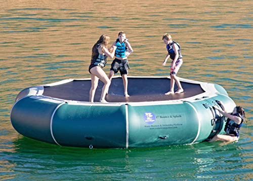 Island Hopper Bounce N Splash 17' Water Bouncer Natural Green