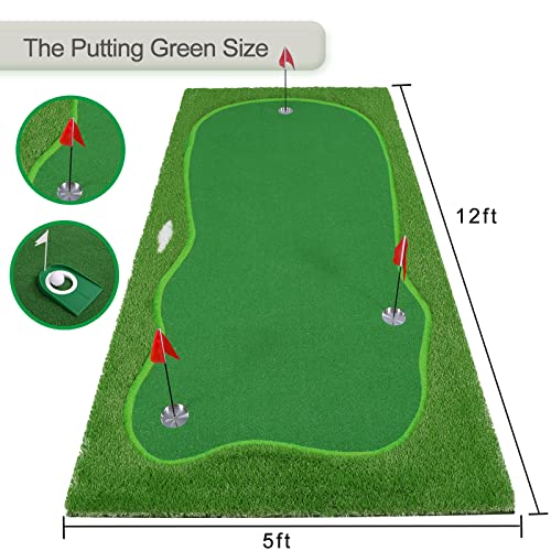 Chriiena Golf Putting Green Mat Large Professional Green