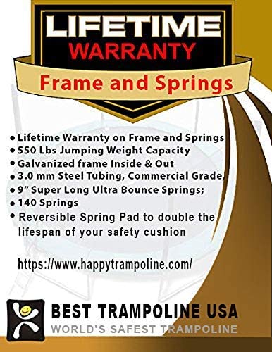Galactic Xtreme Rectangle Gymnastics Trampoline with Net Enclosure 750lbs Capacity 10x20 Green