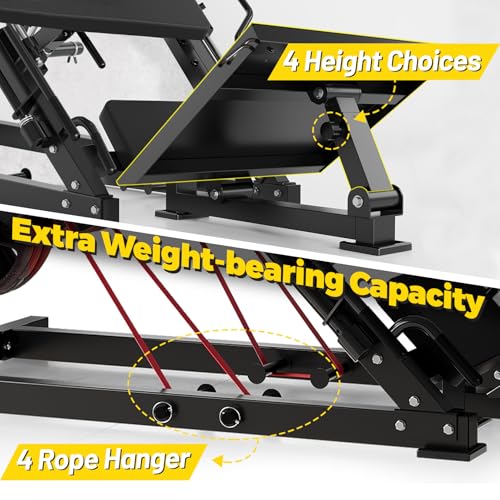 GarveeLife Leg Press Hack Squat Machine Combo Black
