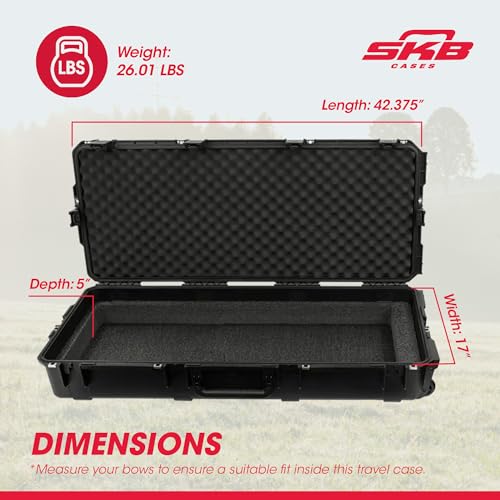 SKB iSeries Compact Ultimate Hard Exterior Waterproof Bow Carrying Case Multi