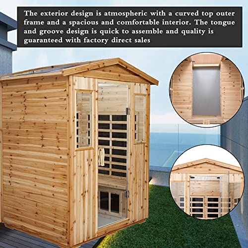 HFYee 4-Person Infrared Sauna Natural