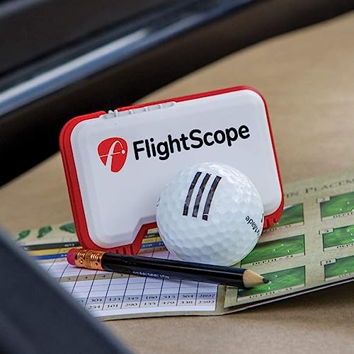 FlightScope Mevo Portable Personal Launch Monitor for Golf White with Red Trim