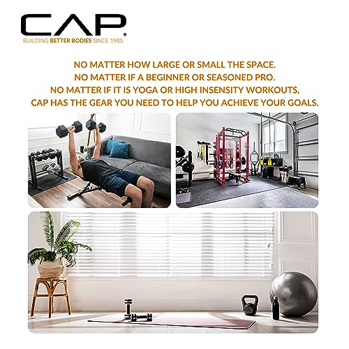 CAP Barbell Coated Hex Dumbbell Set with Copper Handle Weight - Black and Copper