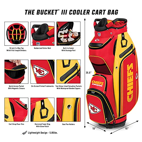 Team Effort Baltimore Ravens Bucket III Cooler Cart Golf Bag Purple