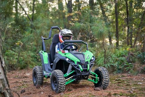 MotoTec Raider Kids UTV 48v 1200w Full Suspension Large Green