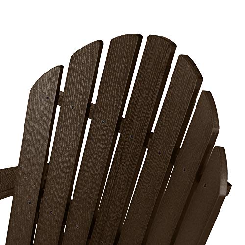 Highwood Hamilton Folding and Reclining Adirondack Chairs 2-Piece Set Weathered Acorn