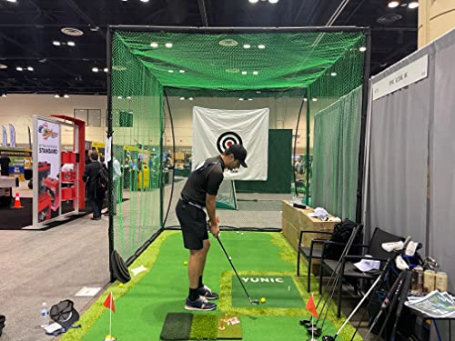 YUNIC Golf Putting Green Premium Nylon Golf Training Mat Green