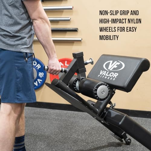 Valor Fitness Sissy Squat Machine - Heavy Duty - Grip Handle and Wheels - Adjustable - Core Glute Hamstring - Quad Leg Muscle - Hip Thrusters - Strength Building Gym Workout Equipment - SS-Y Yellow