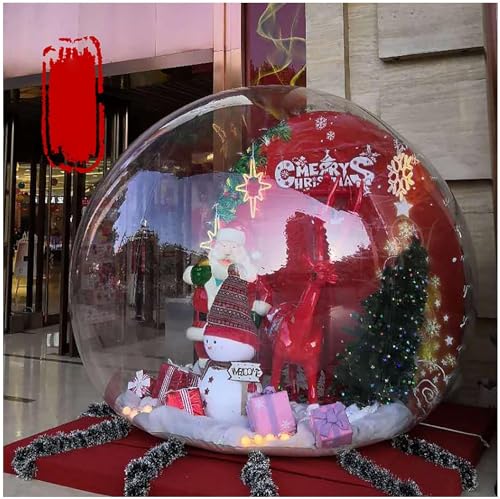 awesmflate 10FT Inflatable Snow Globe Bubble Tent Clear