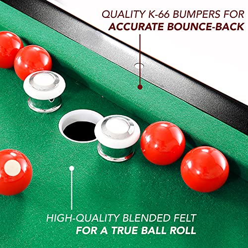 Hathaway Renegade 54-In Slate Bumper Pool Table Black/Green