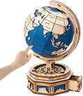 PRODCA 3D Wooden Globe Puzzle Box Wood Model Kit for Adults and Teens