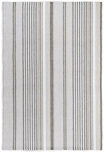 Dash & Albert Handwoven Indoor/Outdoor Rug 6x9 Feet Gradation Ticking Grey