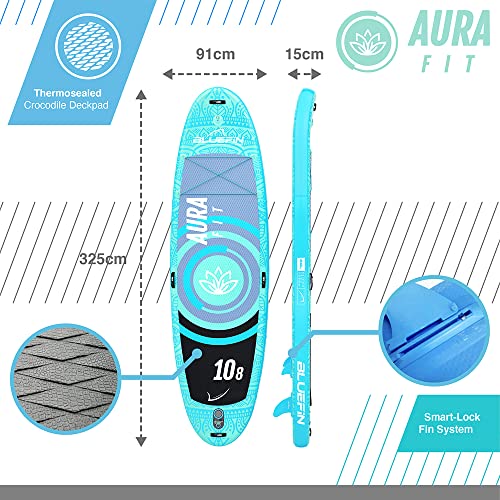 Bluefin SUP 10′8″ Aura FIT Stand Up Paddle Board Kit Blue