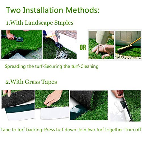 Goasis Lawn Artificial Grass Mats 35MM Thick Synthetic Rug Indoor Outdoor 12FTx53FT