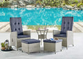 Alaterre Furniture Haven All-Weather Wicker Outdoor Recliners Set with Ottomans and Accent Table
