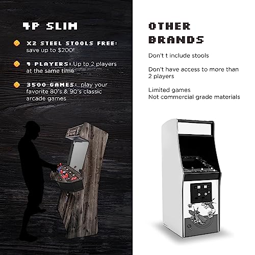 Creative Outdoor Distributor Full Size Arcade Machine 4 Player 3500 Games Woodgrain Dark Gray