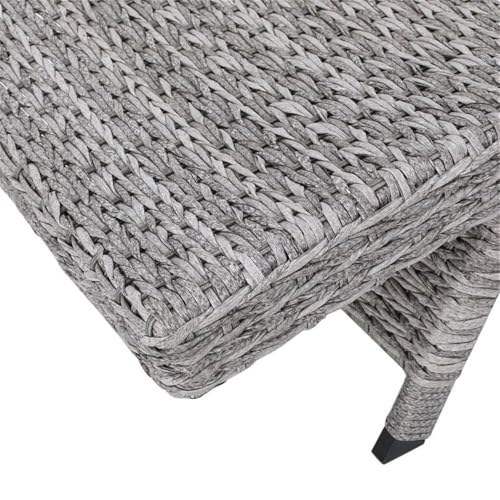 Christopher Knight Home Crete Outdoor Wicker Chaise Lounge Set of 4 Grey