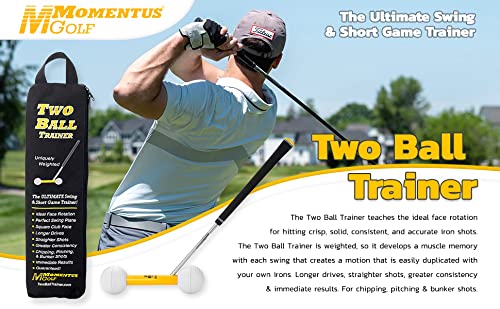 Momentus Golf Two Ball Swing Trainer White