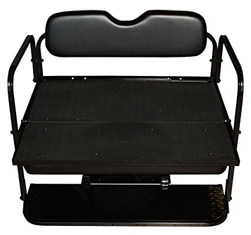 Performance Plus Carts EZGO TXT Golf Cart Flip Folding Rear Seat Kit Black