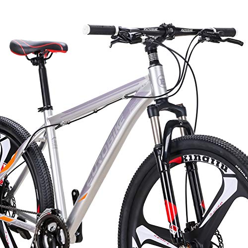 LZBIKE Aluminum Alloy Mountain Bike 21 Speed Shock Absorption Silver