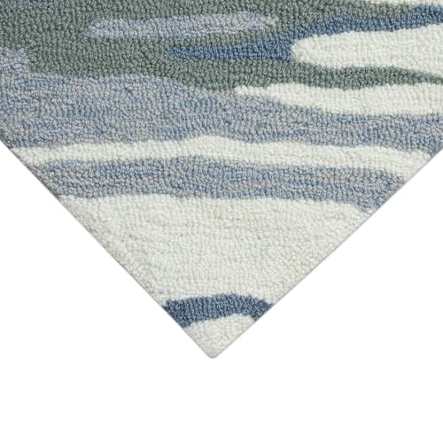 Liora Manne Capri Indoor/Outdoor Handmade Synthetic Blend Area Rug Wave Ocean 7'6" x 9'6
