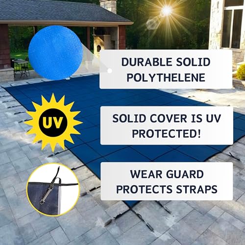 Freetime Fun Solid Winter Pool Cover 14x28ft Blue