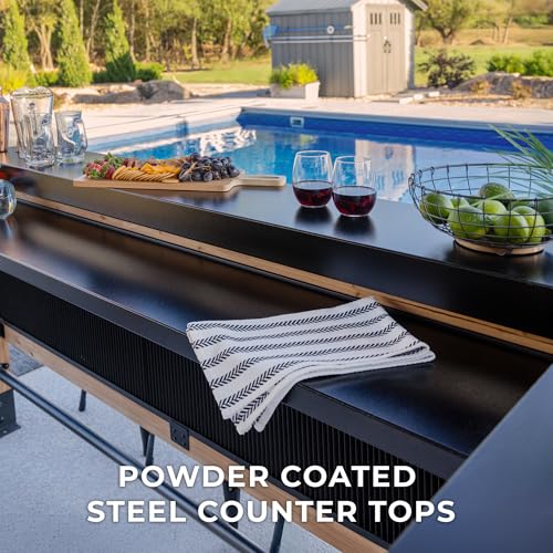 Backyard Discovery Palisade 9' x 6' Cedar Wood Outdoor Bar Set Light Brown