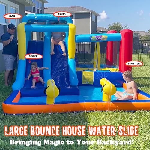 Whubefy Kids Bounce House Inflatable Water Park with Blower
