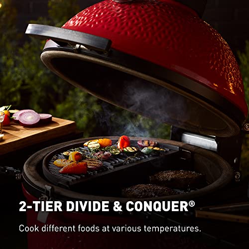 Kamado Joe Classic Joe Series II 18-Inch Ceramic Charcoal Grill and Smoker Red