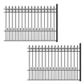 ALEKO Security Fencing Kit 2-Panel Steel Fence Modern Garden Anti-Rust Panels 8x5 Prague