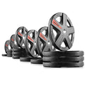 XMark TEXAS STAR 365 lb Set Olympic Plates Black