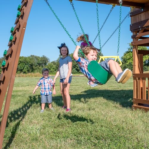 Backyard Discovery Woodridge Elite Cedar Swing Set Light Brown