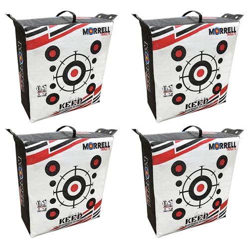 Morrell Keep Hammering Crossbow Archery Bag Target 54 lb 4 Pack White