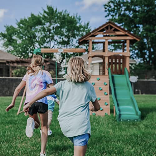 Backyard Discovery Lightning Ridge Cedar Swing Set Light Brown