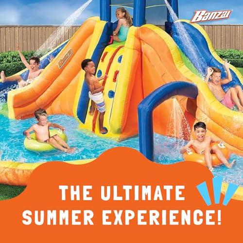 BANZAI Rapid Falls Inflatable Water Slide Park Multicolor