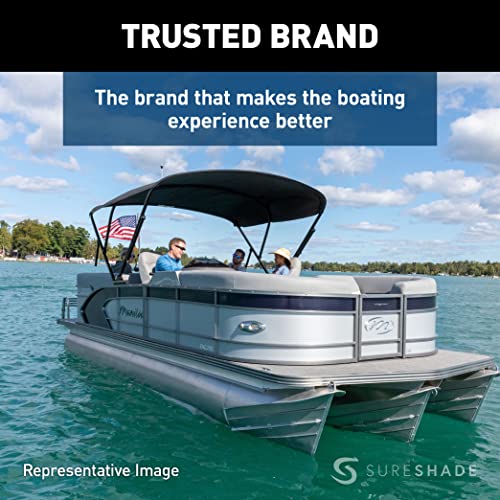 SureShade Power Pontoon Bimini Top Gray