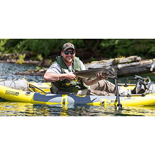 Advance Elements StraitEdge™ Angler Inflatable Fishing Kayak with Rod Holders Yellow