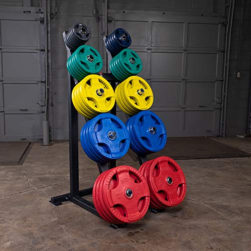 Body-Solid High Capacity Olympic Plate Rack Black