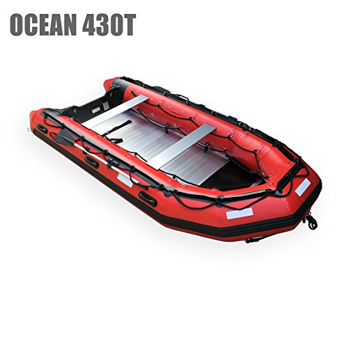 Seamax Ocean430T Commercial Grade Inflatable Boat 14ft Red