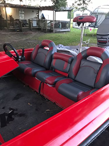 DeckMate Boat Seats 61" Bass Boat Seats Charcoal & Blue