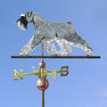 Schnauzer Uncropped Hand Carved & Painted Weathervane Salt/Pepper 32 Inch