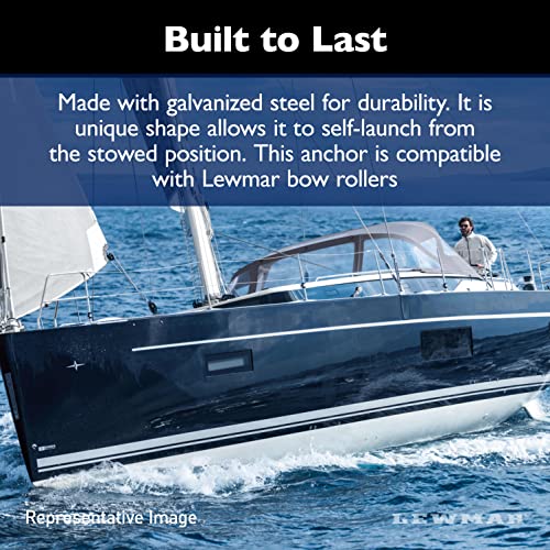 Lewmar Galvanized Steel Epsilon Anchor 88 lbs for Boats 60'-75' Silver