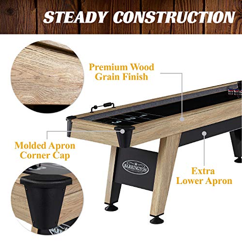 Barrington Billiards 9ft Wentworth Shuffleboard Table with Black Playfield