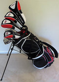 Premier Performance Golf Men's Complete Golf Set Custom Fit for Tall Men 6'0"-6'6" Right Hand Regular Flex Black