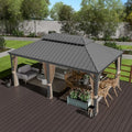 Yardsight 12' x 18' Hardtop Gazebo with Aluminum Frame and Steel Double Roof