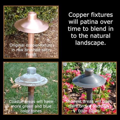 P.M. LIGHTING CS8100-LED Professional Series 8-Light Landscape Lighting System Copper
