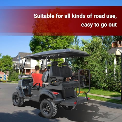 StandbyMe Electric Golf Cart 5000-Watt Motor 4-Seat 48V Battery Golf Utility Buggy Black